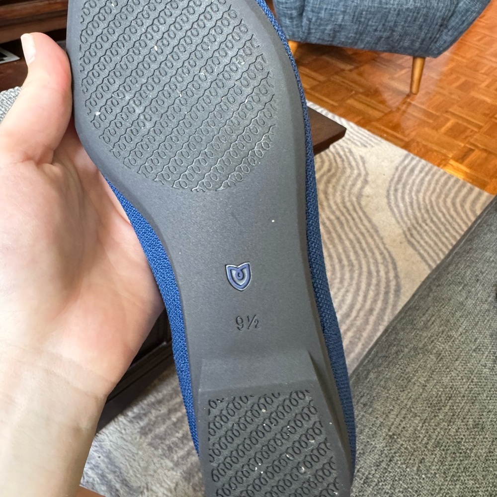 Rothy's Blue Pointed-Toe Mary Jane Flat 9.5 - Picture 3 of 5